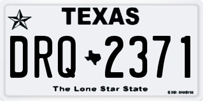 TX license plate DRQ2371