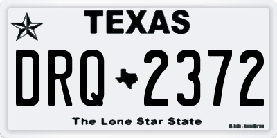 TX license plate DRQ2372