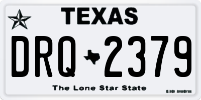 TX license plate DRQ2379