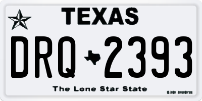 TX license plate DRQ2393
