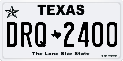 TX license plate DRQ2400