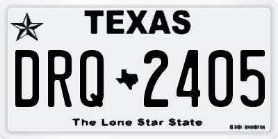 TX license plate DRQ2405