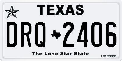 TX license plate DRQ2406