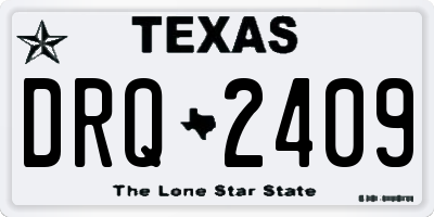 TX license plate DRQ2409