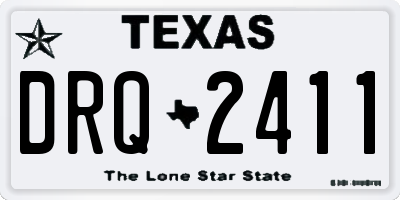 TX license plate DRQ2411
