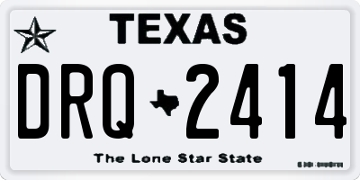 TX license plate DRQ2414