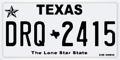 TX license plate DRQ2415