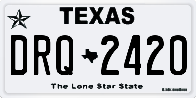 TX license plate DRQ2420
