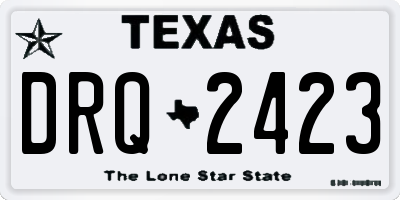 TX license plate DRQ2423