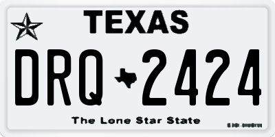 TX license plate DRQ2424