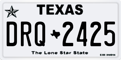 TX license plate DRQ2425