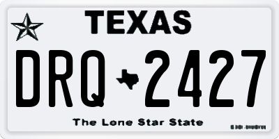 TX license plate DRQ2427
