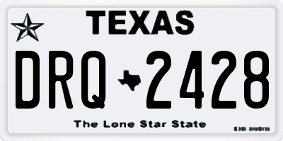 TX license plate DRQ2428