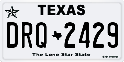 TX license plate DRQ2429