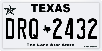 TX license plate DRQ2432