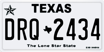 TX license plate DRQ2434
