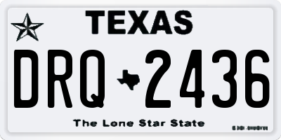 TX license plate DRQ2436