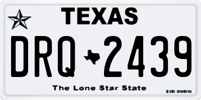 TX license plate DRQ2439