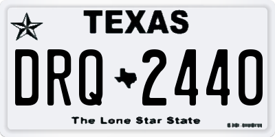 TX license plate DRQ2440