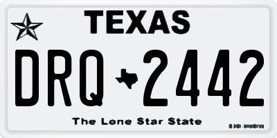 TX license plate DRQ2442