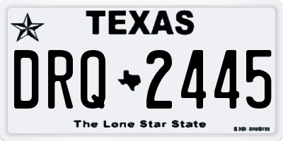 TX license plate DRQ2445