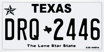 TX license plate DRQ2446