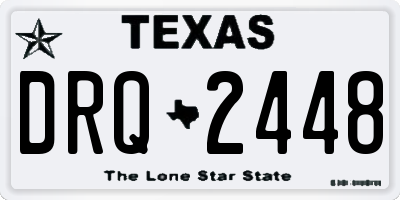 TX license plate DRQ2448