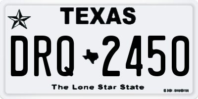 TX license plate DRQ2450