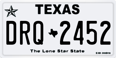 TX license plate DRQ2452
