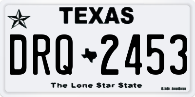 TX license plate DRQ2453