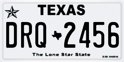 TX license plate DRQ2456