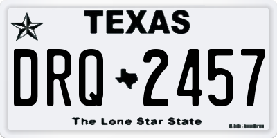 TX license plate DRQ2457
