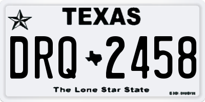 TX license plate DRQ2458