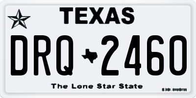 TX license plate DRQ2460