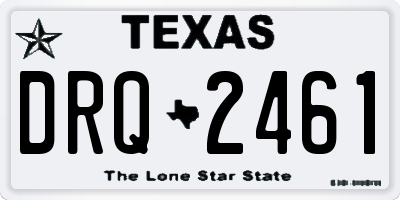 TX license plate DRQ2461