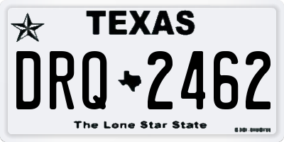 TX license plate DRQ2462