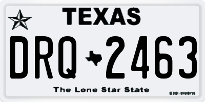 TX license plate DRQ2463