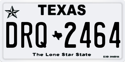 TX license plate DRQ2464