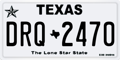 TX license plate DRQ2470