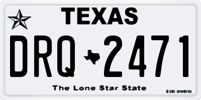 TX license plate DRQ2471