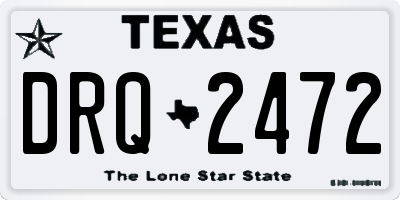 TX license plate DRQ2472