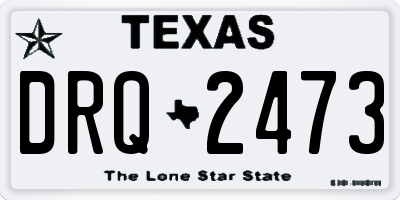 TX license plate DRQ2473
