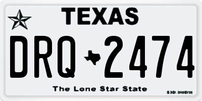 TX license plate DRQ2474