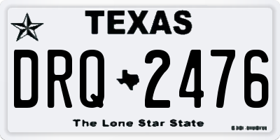 TX license plate DRQ2476