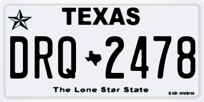 TX license plate DRQ2478