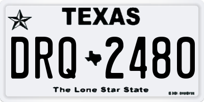 TX license plate DRQ2480