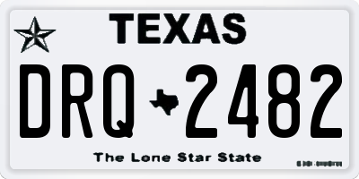 TX license plate DRQ2482