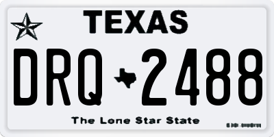 TX license plate DRQ2488