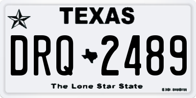 TX license plate DRQ2489