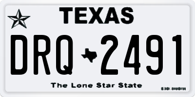 TX license plate DRQ2491